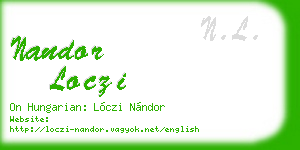 nandor loczi business card